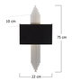 Opviq Lámpara de pared 614 - A Negro y Plata